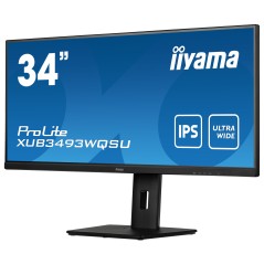 iiyama 34" Business UWQHD Monitor - Stunning IPS Display, Model XUB3493WQSU-B5